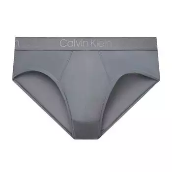 Calvin Klein Матовые однотонные трусы-слипы с легким облеганием и поясом с надписью, мужское нижнее белье, серые NB2906-5GS XL