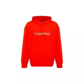 Calvin Klein Minimalist Series Letter Print Pullover Hoodie Men Tops Copper-Orange 40HM231-6A9 M
