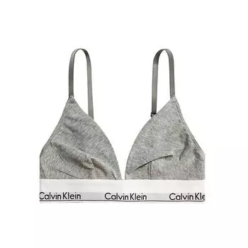 Calvin Klein Минималистичный бюстгальтер с отделкой буквами Женское нижнее белье Серый QF1061-020 M