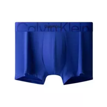 Calvin Klein Мягкие дышащие боксерские шорты с жаккардовым поясом Double Gravity, не вызывающие раздражения, мужское нижнее белье Ocean-Blue NB3312-CMB M