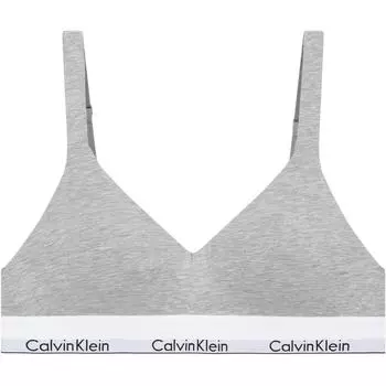 Calvin Klein Мягкий минималистский двубортный бюстгальтер с буквами Женское нижнее белье Серый QF7900-P7A M