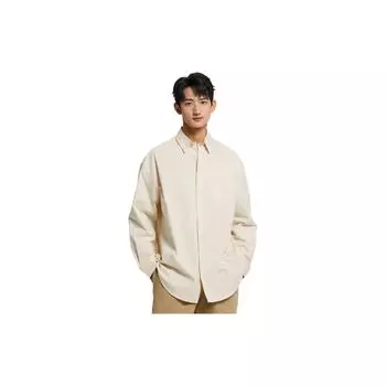 Calvin Klein Однотонная свободная однобортная рубашка с длинным рукавом, мужские топы Off-White 40JM110-5G1 L