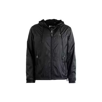 Calvin Klein Однотонная ветрозащитная водонепроницаемая куртка с капюшоном мужская куртка черного цвета CM234687-BLACK XL