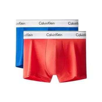 Calvin Klein Однотонные повседневные трусы-боксеры с буквенным принтом, комплект из 2 пар мужского нижнего белья NB1086-1QA M