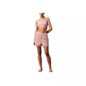 Calvin Klein Однотонные простые мягкие удобные повседневные шорты с высокой талией женские шорты розового цвета QS7456-630 S