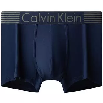 Calvin Klein Полосатые буквы жаккардовый пояс боксеры шорты мужские низ темно-синий NB1021O8SB M