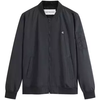Calvin Klein Повседневная куртка с логотипом Solid Logo Label Мужские куртки черного цвета J323578-BEH S