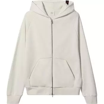 Calvin Klein Повседневная спортивная толстовка с капюшоном на молнии для мужчин, молочно-белая 40341MF S