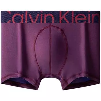 Calvin Klein Привлекательные трусы-боксеры с жаккардовым поясом, мужское нижнее белье, фиолетового цвета NB3671FSC M