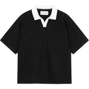 Calvin Klein Рубашка поло Color Block, мужская, топы, черная J325364-BEH M