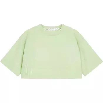 Calvin Klein Solid Color Simple Casual Short-Sleeve T-Shirt Women Tops Yellow J219670-LT6