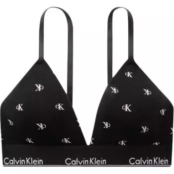 Calvin Klein Современный бюстгальтер с беспроводной съемной подкладкой и треугольными чашками в стиле минимализма, женское нижнее белье, черный QF5650-PCS L