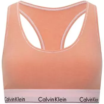 Calvin Klein Современный спортивный бюстгальтер с регулируемой подкладкой, женский бюстгальтер, розовый, оранжевый QF7207AD-BJ0 S
