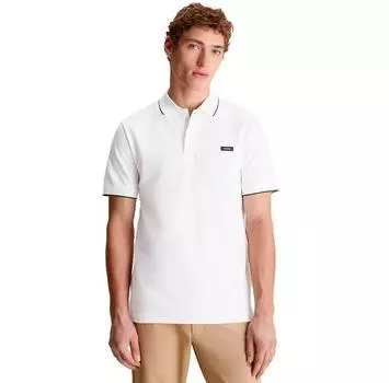 Calvin Klein Stretch Pique Tipping поло с короткими рукавами L