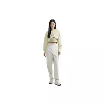 Calvin Klein Свитшот из бархата с жаккардовой полосой и круглым вырезом, женские топы, светло-кофейный J222300 S