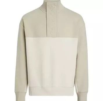 Calvin Klein Textured Debossed half zip свитшот S