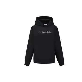 Calvin Klein Толстовка с капюшоном и вышитыми буквами, женская толстовка с длинными рукавами, черная 40WH106-001 XS