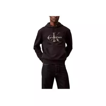 Calvin Klein Толстовка с капюшоном Letter Logo Casual, мужская толстовка с капюшоном, черная 40BM800-001 XS