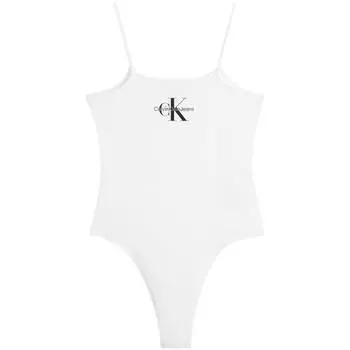 Calvin Klein Топ без рукавов с принтом Letter Sweet And Spicy, женские топы Moonlight-White J223421 S