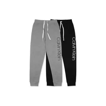 Calvin Klein Трикотажные спортивные штаны с принтом логотипа Ck Letter и манжетами на завязках, комплект из 2 предметов, женские брюки QP2074S-030 M