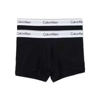 Calvin Klein Трусы-боксеры из плотного жаккарда, эластичные, комплект из 2 пар мужского нижнего белья, черные NB1086-001 S