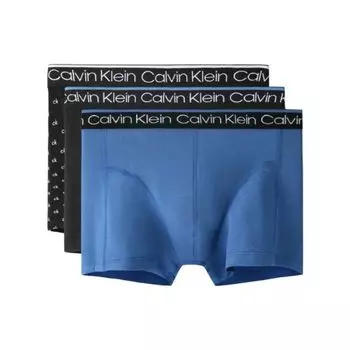 Calvin Klein Трусы-боксеры с эластичным поясом и логотипом, 3 пары, мужское нижнее белье NP2421O-4UE L