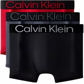 Calvin Klein Трусы-боксеры с антинатирающей отделкой из жаккарда, со средней посадкой, 3 шт. в упаковке, мужское нижнее белье NP2607O-OHE M