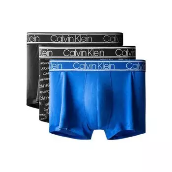 Calvin Klein Трусы-боксеры с логотипом и буквенным принтом, однотонные, повседневные, комплект из 3 пар мужского нижнего белья NP2261O-0I4 M