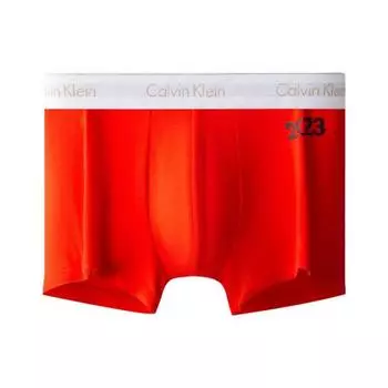 Calvin Klein Трусы-боксеры с логотипом и золотой фольгой, мужское нижнее белье, красные NB3576-3RB S