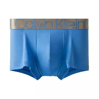 Calvin Klein Трусы-боксеры с низкой посадкой и логотипом на талии, мужское нижнее белье синего цвета NB2540-C4N L