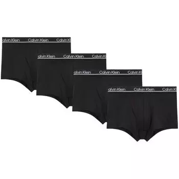 Calvin Klein Трусы-боксеры с низкой талией и буквенным дизайном, 4 шт. в упаковке, мужское нижнее белье черного цвета NP2446O-001 L