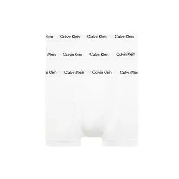 Calvin Klein Трусы-боксеры средней посадки с буквенным логотипом, 3 пары, мужское нижнее белье, белые U2662G-100 S