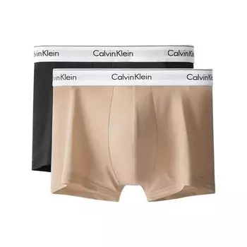 Calvin Klein Трусы-боксеры стрейч с логотипом, жаккардовые, облегающие, комплект из 2 пар мужского нижнего белья NB1086-1QB
