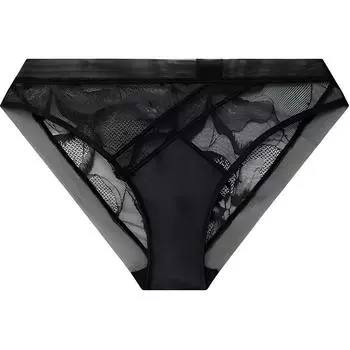 Calvin Klein Трусы-брифы Black Label Solid Mid Rise Lace Женское нижнее белье QF7150AD-UB1 XS