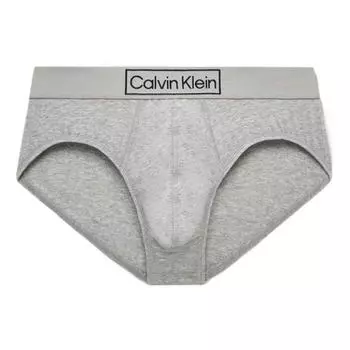 Calvin Klein Трусы-брифы с логотипом из жаккарда и дышащей ткани, мужское нижнее белье, серое NB3082-P7A M