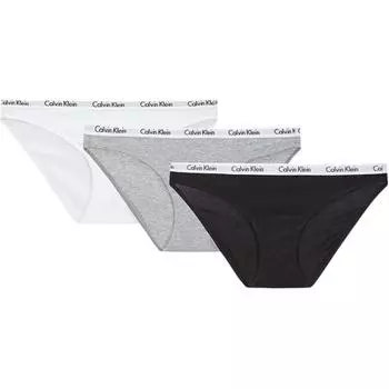Calvin Klein Трусы-слипы с логотипом, облегающего кроя, с низкой посадкой, 3 шт., женское нижнее белье QP1258O-MP1 S