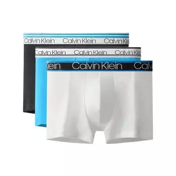 Calvin Klein Удобные дышащие трусы-боксеры с логотипом и буквенным принтом, комплект из 3 пар мужского нижнего белья NP2312O-UT2 L