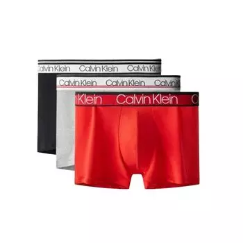 Calvin Klein Удобные дышащие трусы-боксеры с круглым логотипом на поясе, мужское нижнее белье NP2312O-0VK S