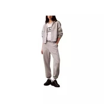 Calvin Klein Удобные мягкие свободные повседневные брюки с высокой талией, женские низы, серые 40WL289-031 S