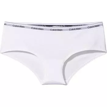 Calvin Klein Удобные треугольные трусы с надписью жаккардовые женские нижнее белье белые QD5045-100 M
