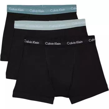 Calvin Klein Удобные трусы-боксеры с буквенным принтом, европейская версия, 3 пары, мужское нижнее белье 0000U2662G-Q3R L
