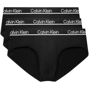 Calvin Klein Удобные трусы из жаккарда с логотипом на талии, 3 пары мужского нижнего белья NP2442O S