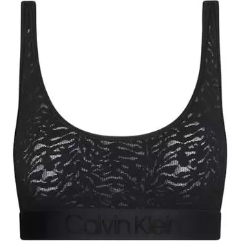 Calvin Klein Удобный минималистичный универсальный бюстгальтер-бралетт для женщин, нижнее белье черного цвета 000QF7340E-UB1 XS