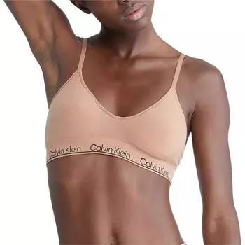 Calvin Klein Удобный минималистский бюстгальтер-бралетт для женщин, нижнее белье Sandalwood QF7093-210 XS