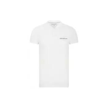 Calvin Klein Вышитая эластичная дышащая рубашка поло Slim-Fit, мужские топы, белые J320628-YAF S