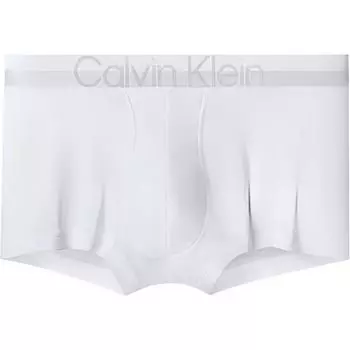 Calvin Klein Жаккардовый логотип на талии с низкой посадкой облегающие трусы-боксеры мужское нижнее белье белые NB2974-100 XL