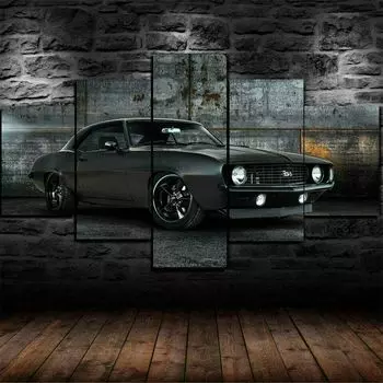 Camaro Ss 1969 Muscle Car 5 шт., настенное искусство, холст, постеры, картины для гостиной, домашний декор, картины, украшения 20x35 20x45 20x55cm