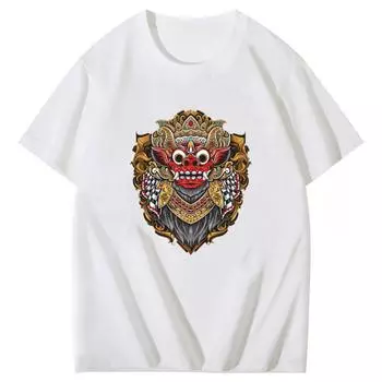 Cambodia Hanuman Dance Printed women unisex T-shirt Stylish and Comfortable Short Sleeved Tops Available in Cotton 4XL чёрный
