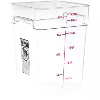 CAMBRO Square Food Container 22SFSCW Clear Polycarbonate USA AHC03022 чистый