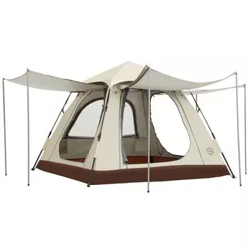 CAMEL CROWN One For Fast 3 Sun Storage Bag Included Палатка, Touch, 3-4 человека, Раскладная палатка, Установка, Двери, Солнцезащитный козырек, PU3000 мм, Водонепроницаемый, Непромокаемый,